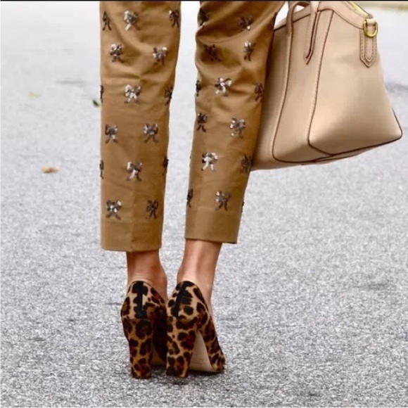 J.Crew Collection silk Sequin Bow Pants size 0 - Picture 11 of 15